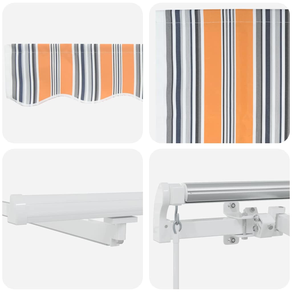 Povlačivi tende Šareni 500 × 350 cm Tkanina i Aluminij
