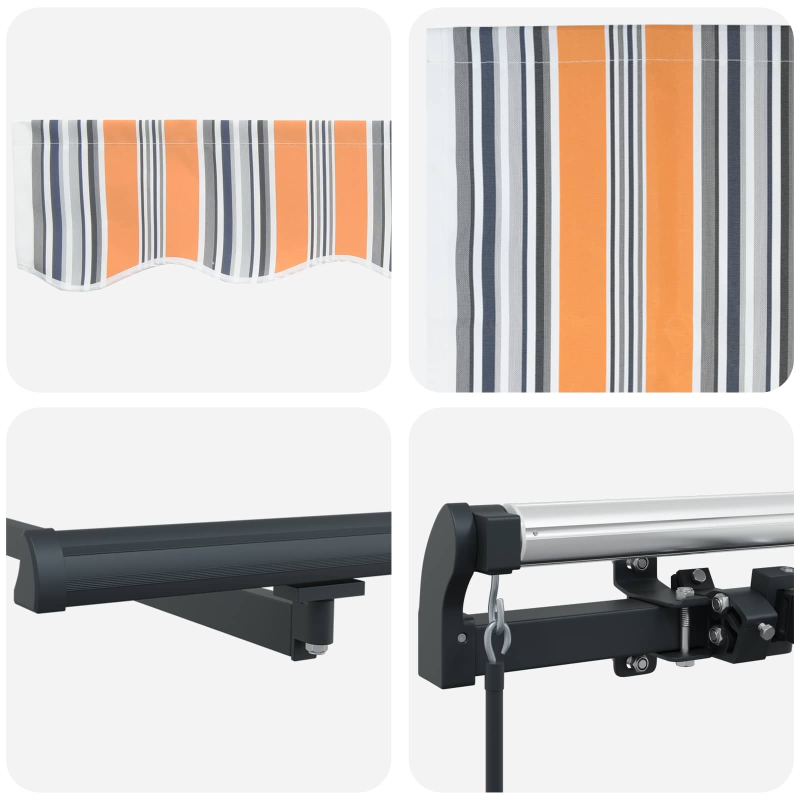 Povlačivi tende Šareni 500 × 350 cm Poliester i aluminij