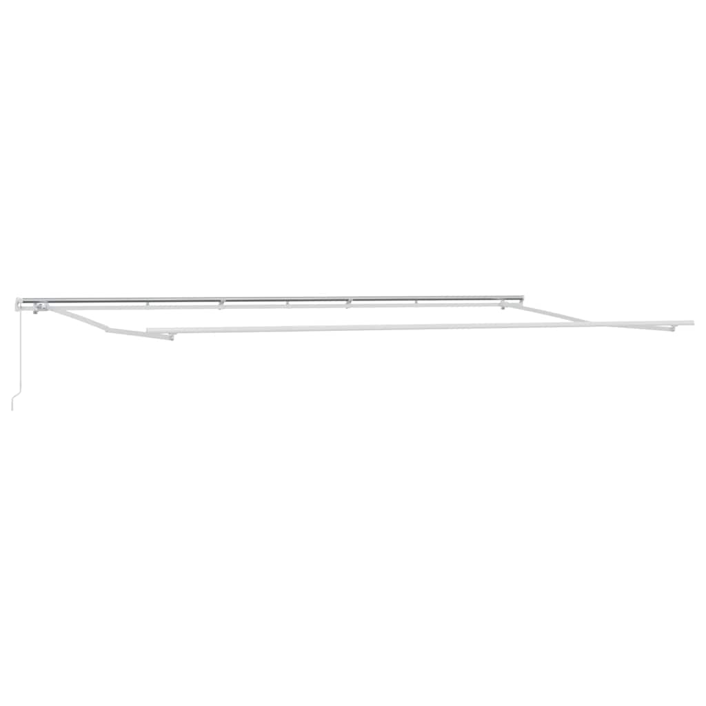 Skrovita tenda Bijelo 600 × 300 cm Poliester i aluminij