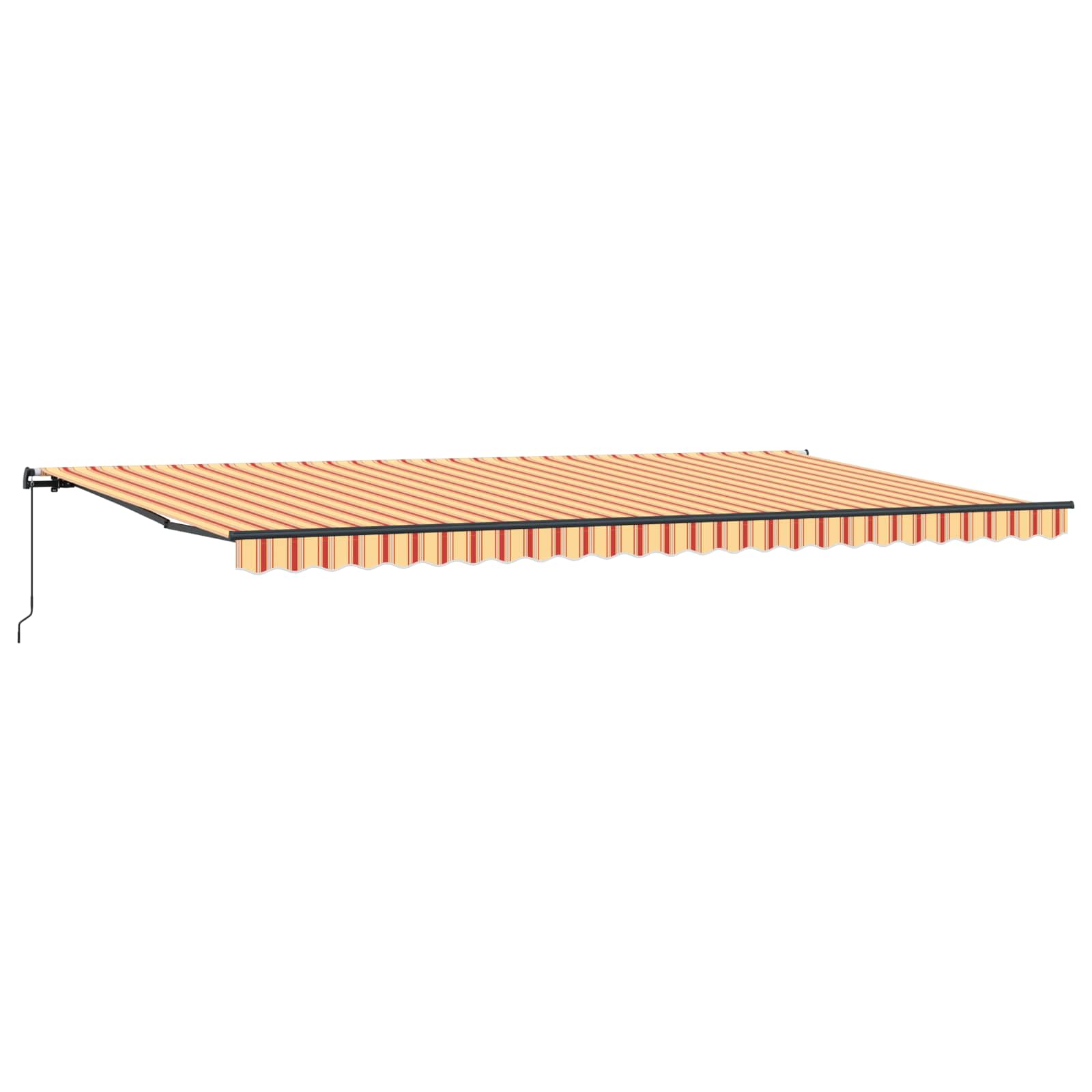 Skrovita tenda Žuta i narančasta 600 × 350 cm Poliester i čelik