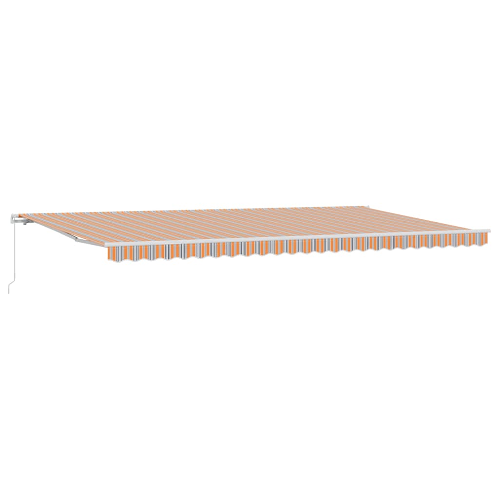 Povlačivi tende Šareni 600 × 350 cm Poliester i aluminij
