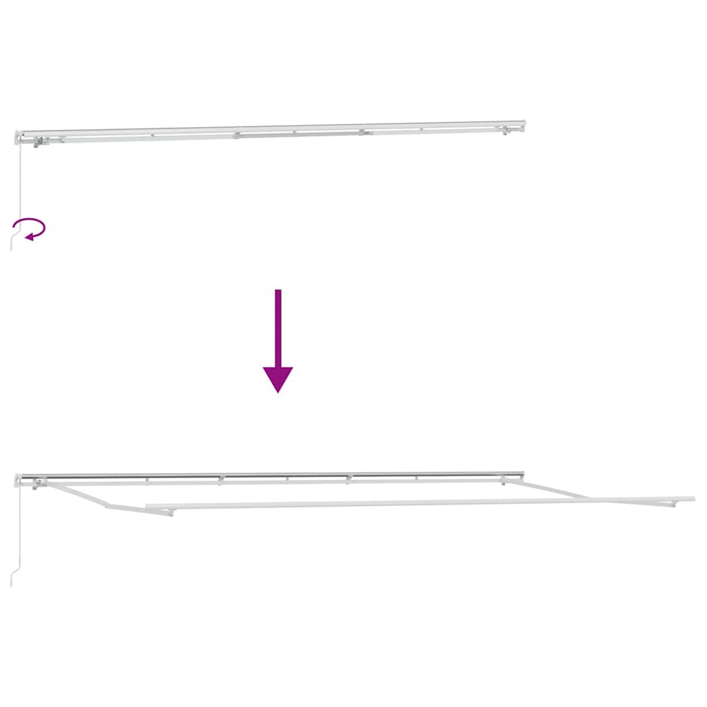 Povlačivi tende Šareni 600 × 350 cm Poliester i aluminij