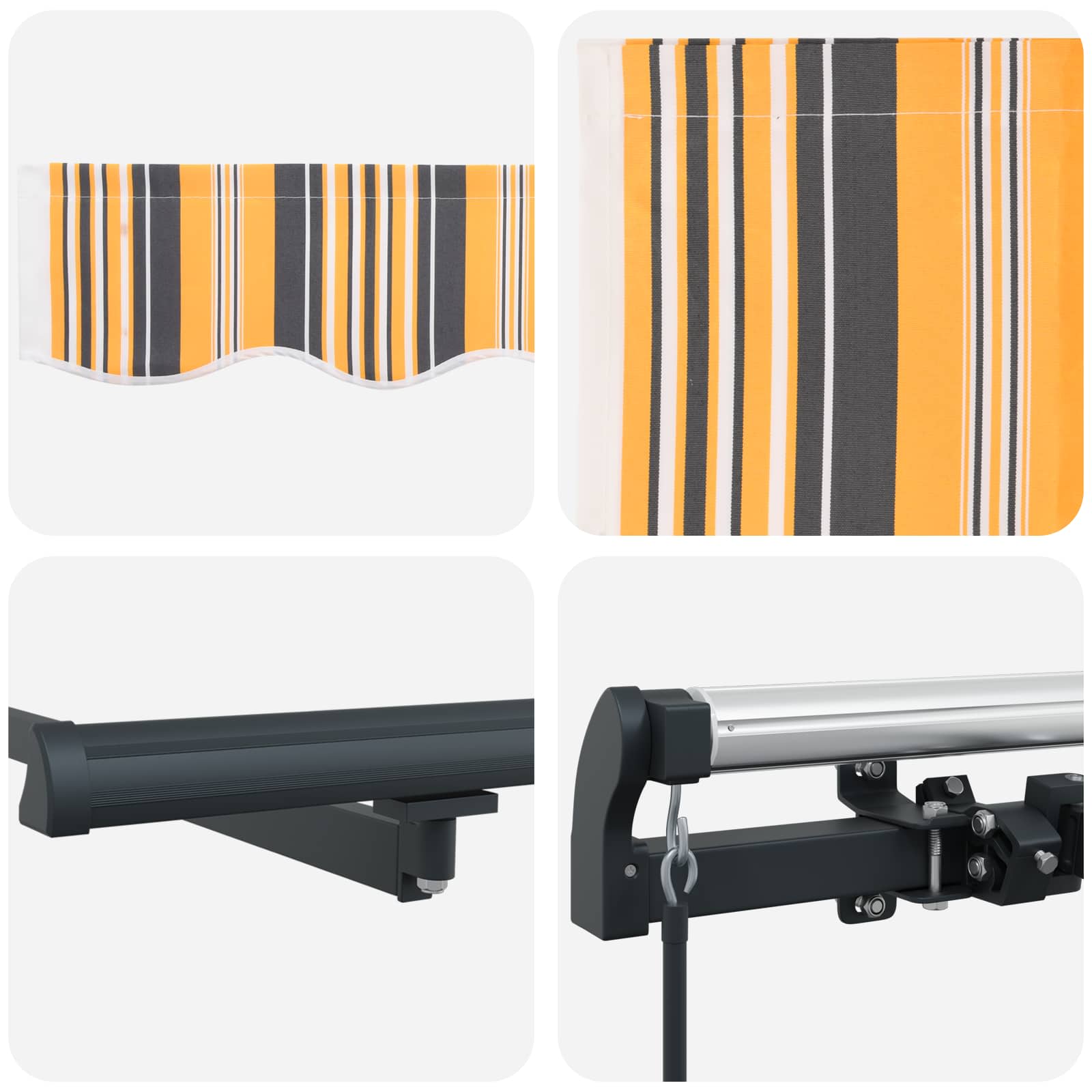 Povlačivi tende Šareni 600 × 350 cm Poliester i aluminij