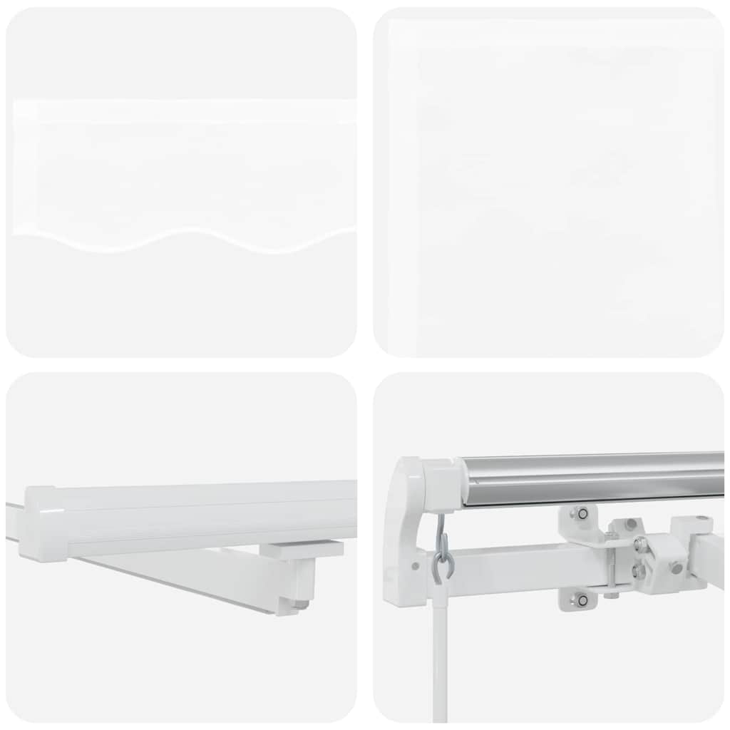 Povlačivi tende Bijela 600 × 350 cm Tkanina i Aluminij