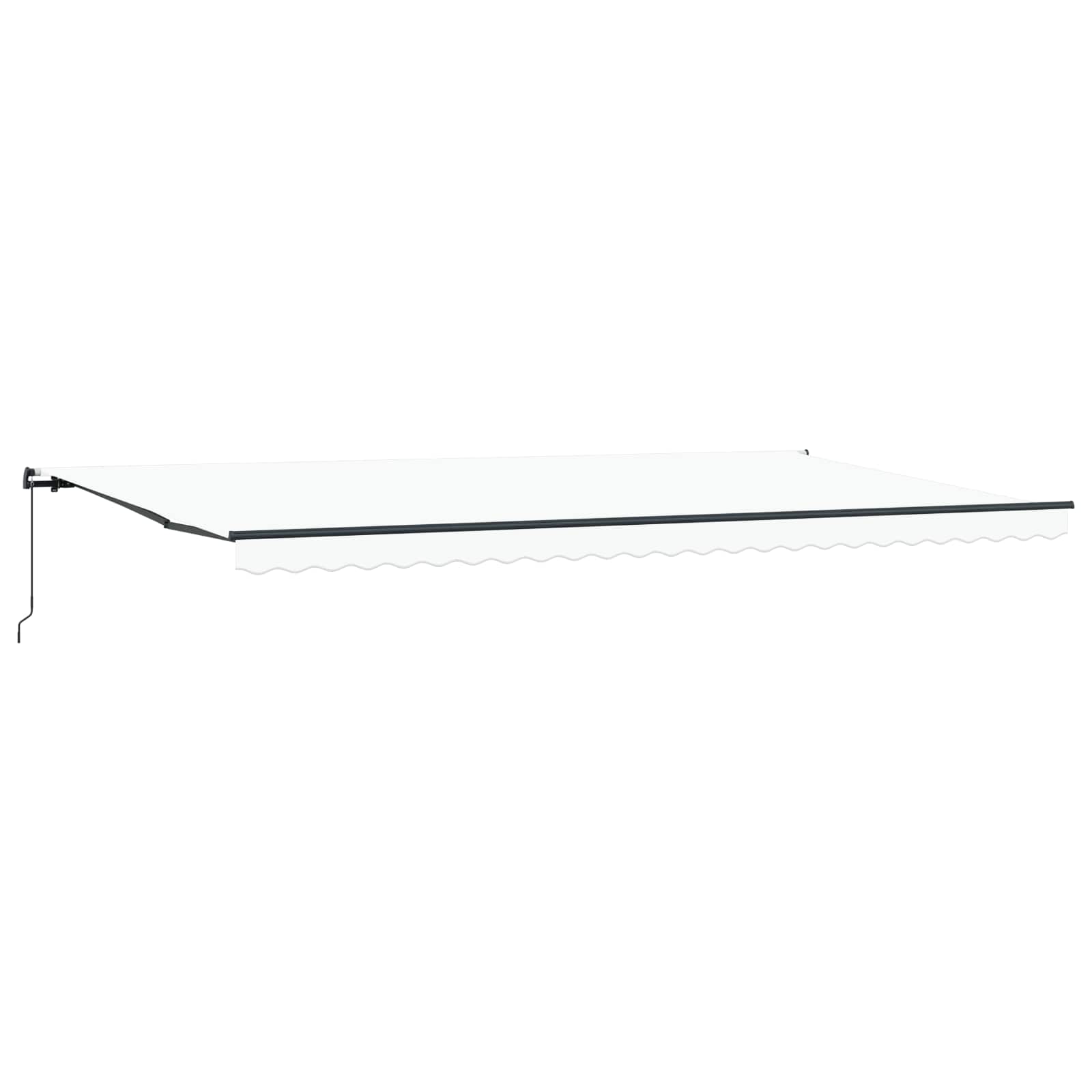 Povlačivi tende Bijela 600 × 350 cm Poliester i aluminij