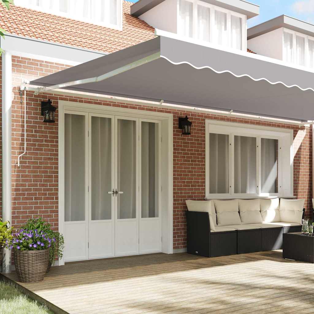 Povlačivi tende Svjetlosiva 600 × 350 cm Tkanina i Aluminij
