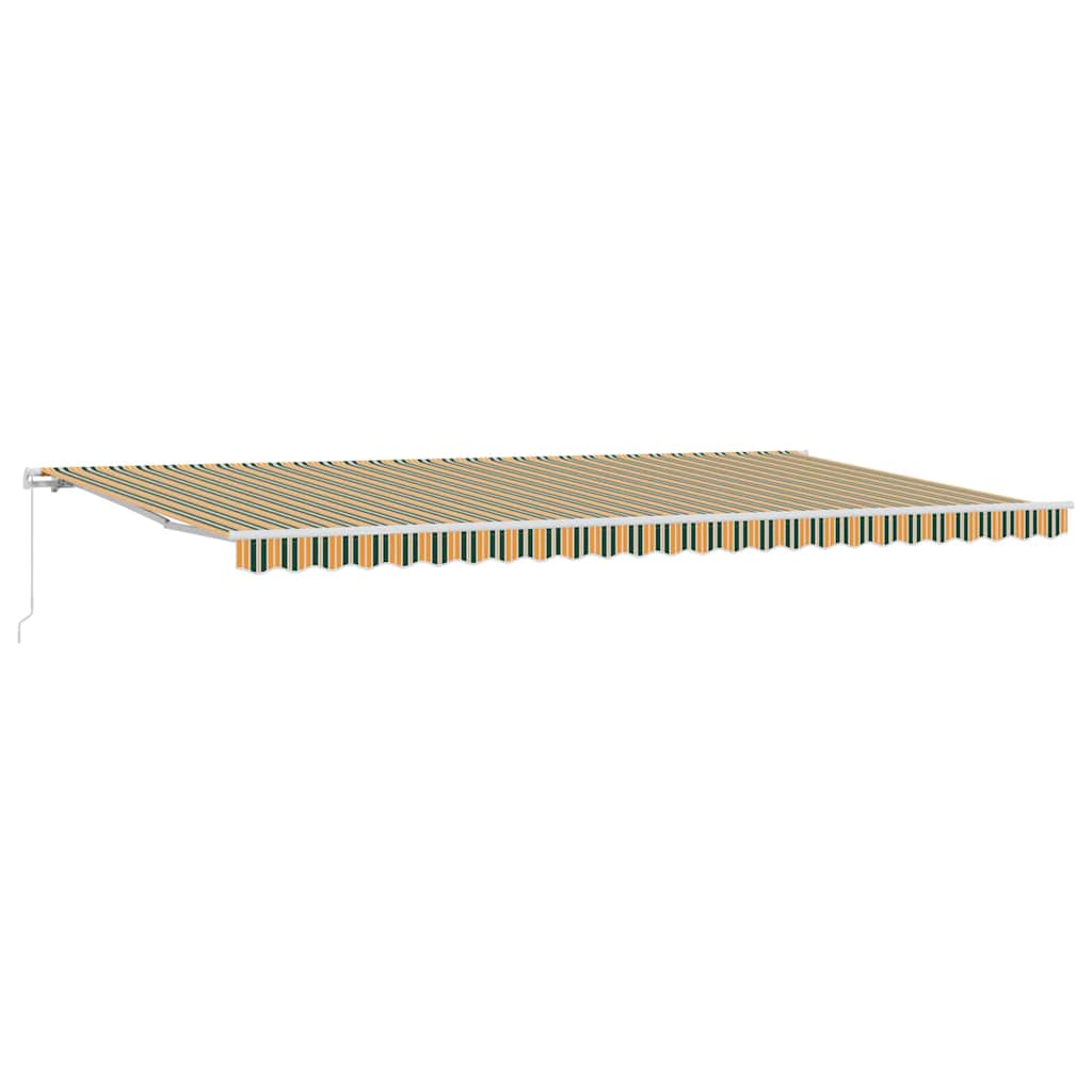 Povlačivi tende Šareni 600 × 350 cm Poliester i aluminij