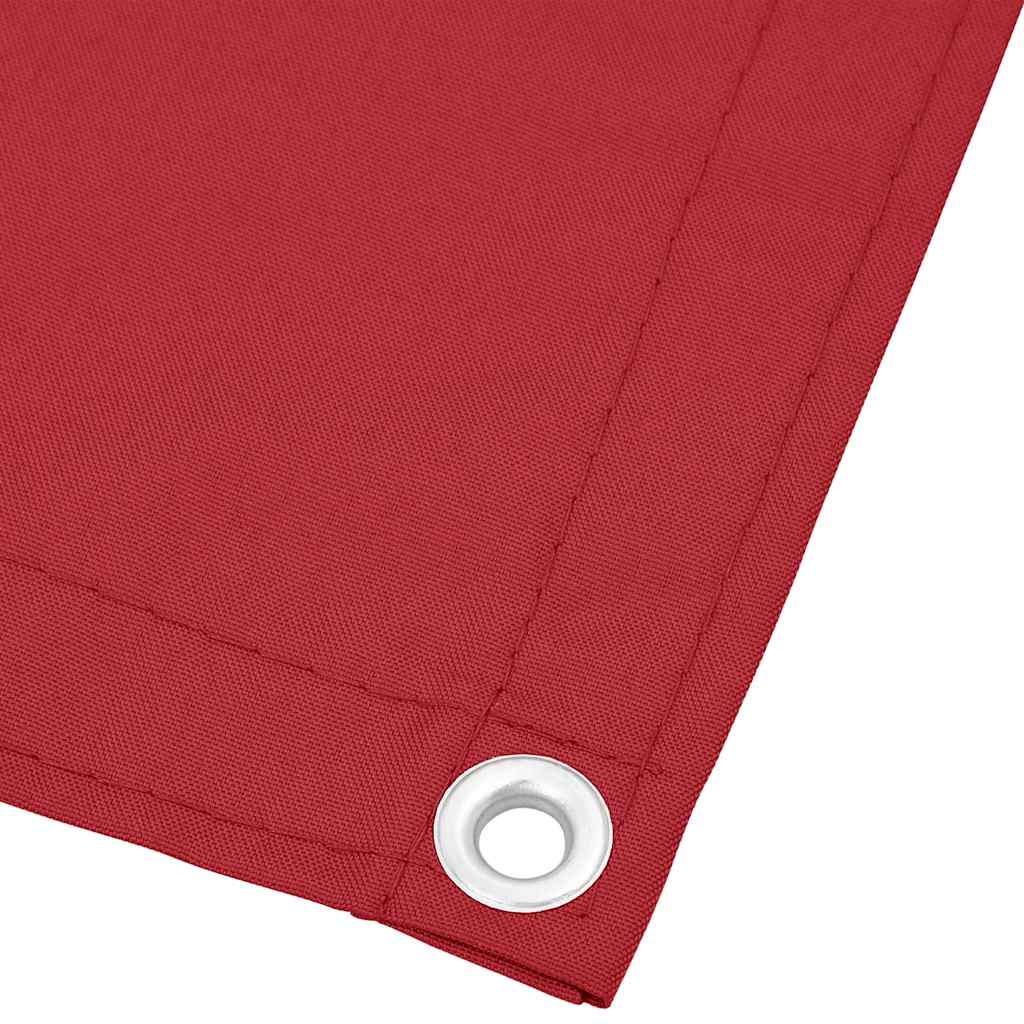 Balkonska pregrada crvena 120x800 cm 100% poliester Oxford