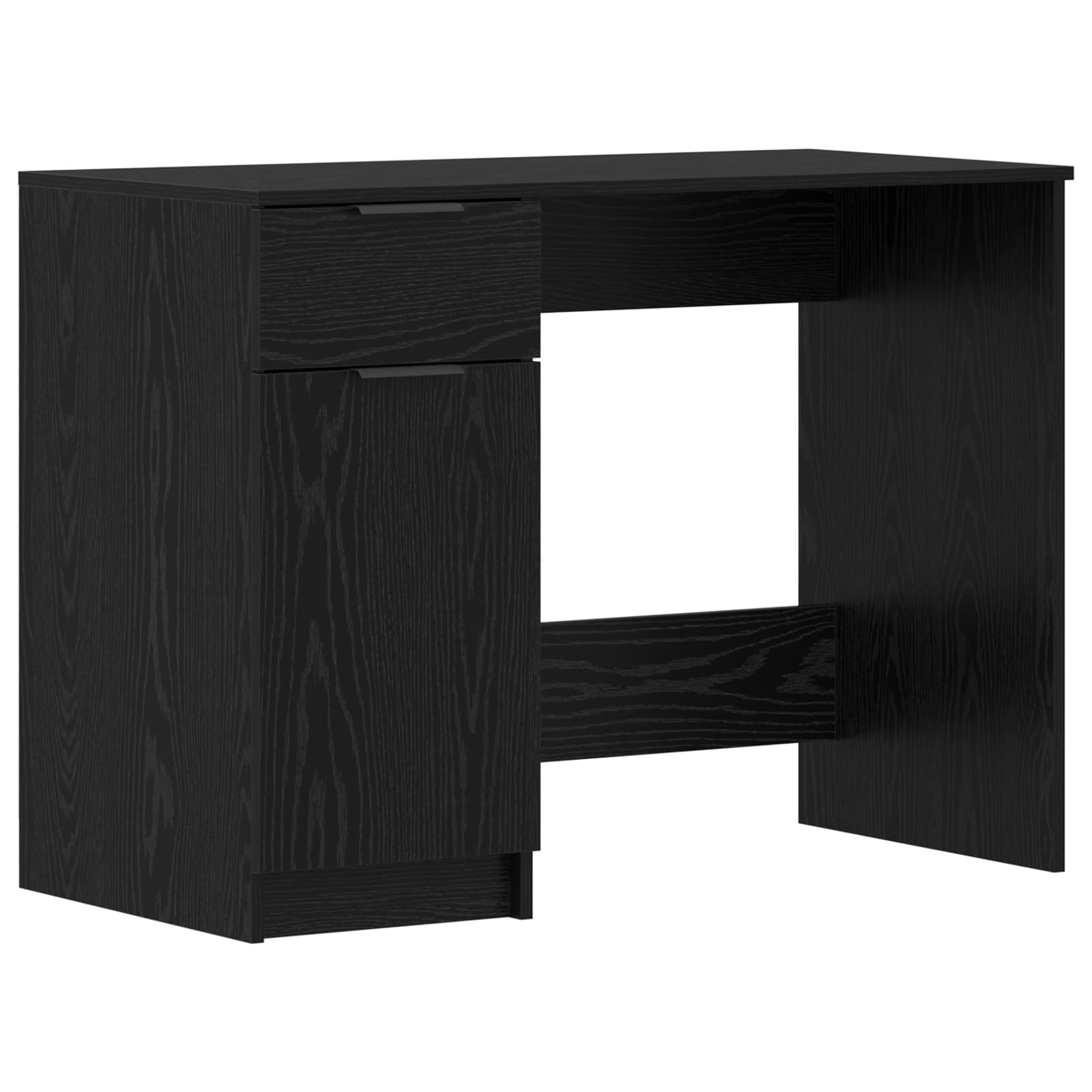 Stol s ladicama Crni hrast 133 x 50 x 75 cm Konstruirano drvo