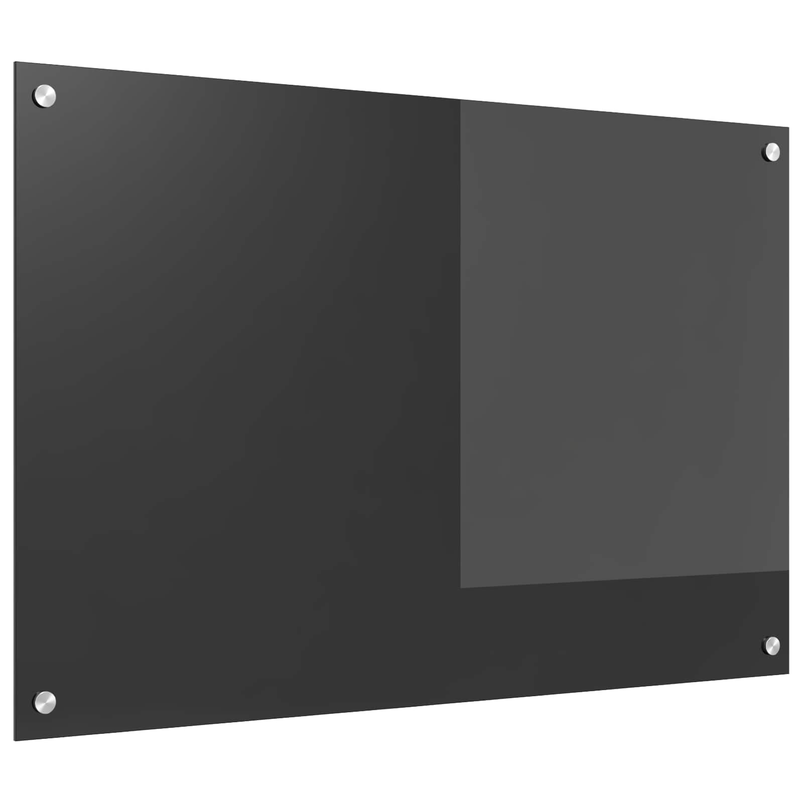 Kuhinjski zid Tamno siva 90 x 60 cm Staklo otporno na udarce