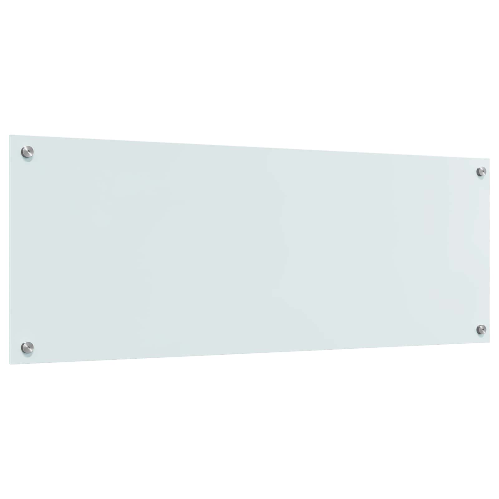 Kuhinjski zid Bijelo 110 x 40 cm Staklo otporno na udarce