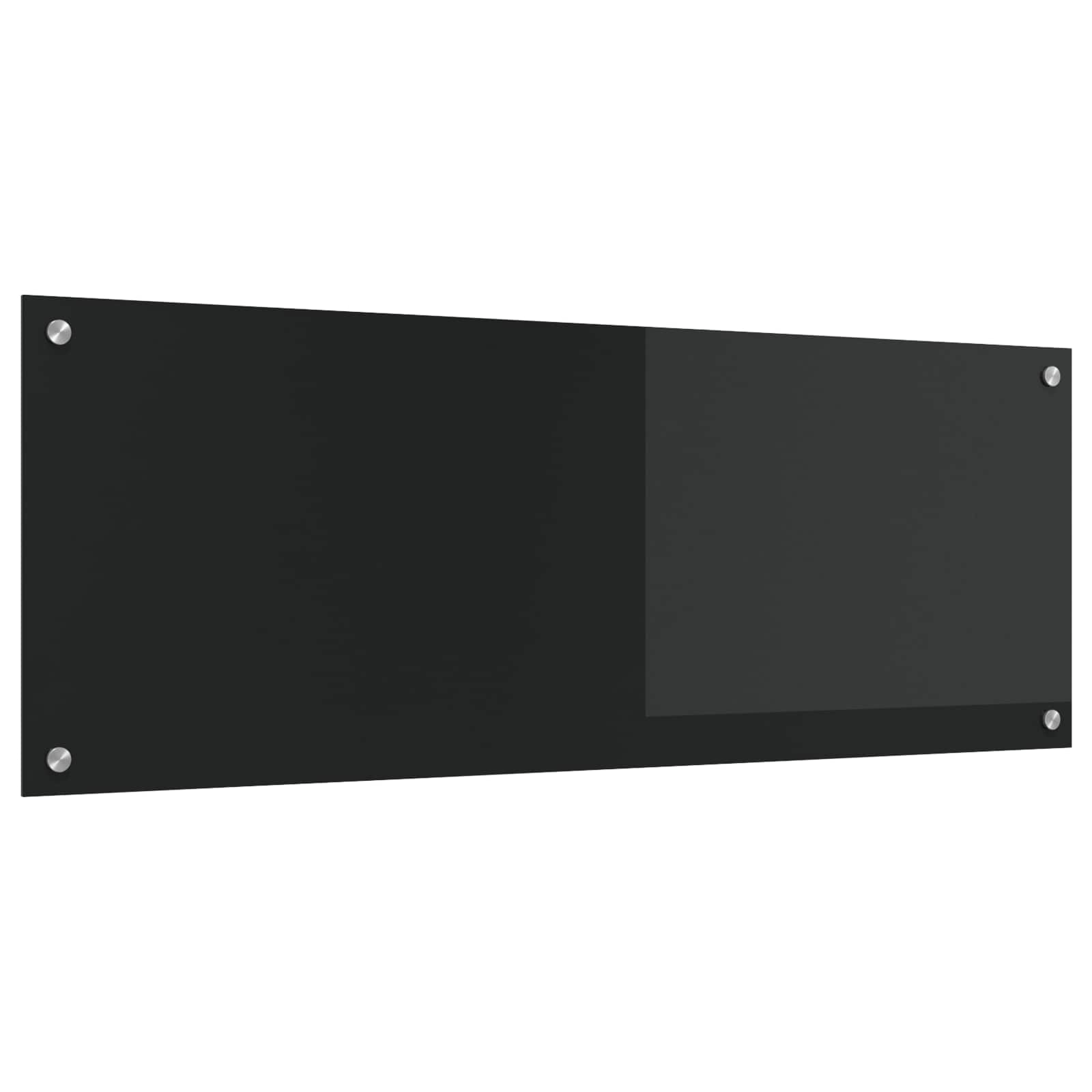 Kuhinjski zid Crna 110 x 40 cm Staklo otporno na udarce