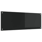 Kuhinjski zid Crna 110 x 40 cm Staklo otporno na udarce