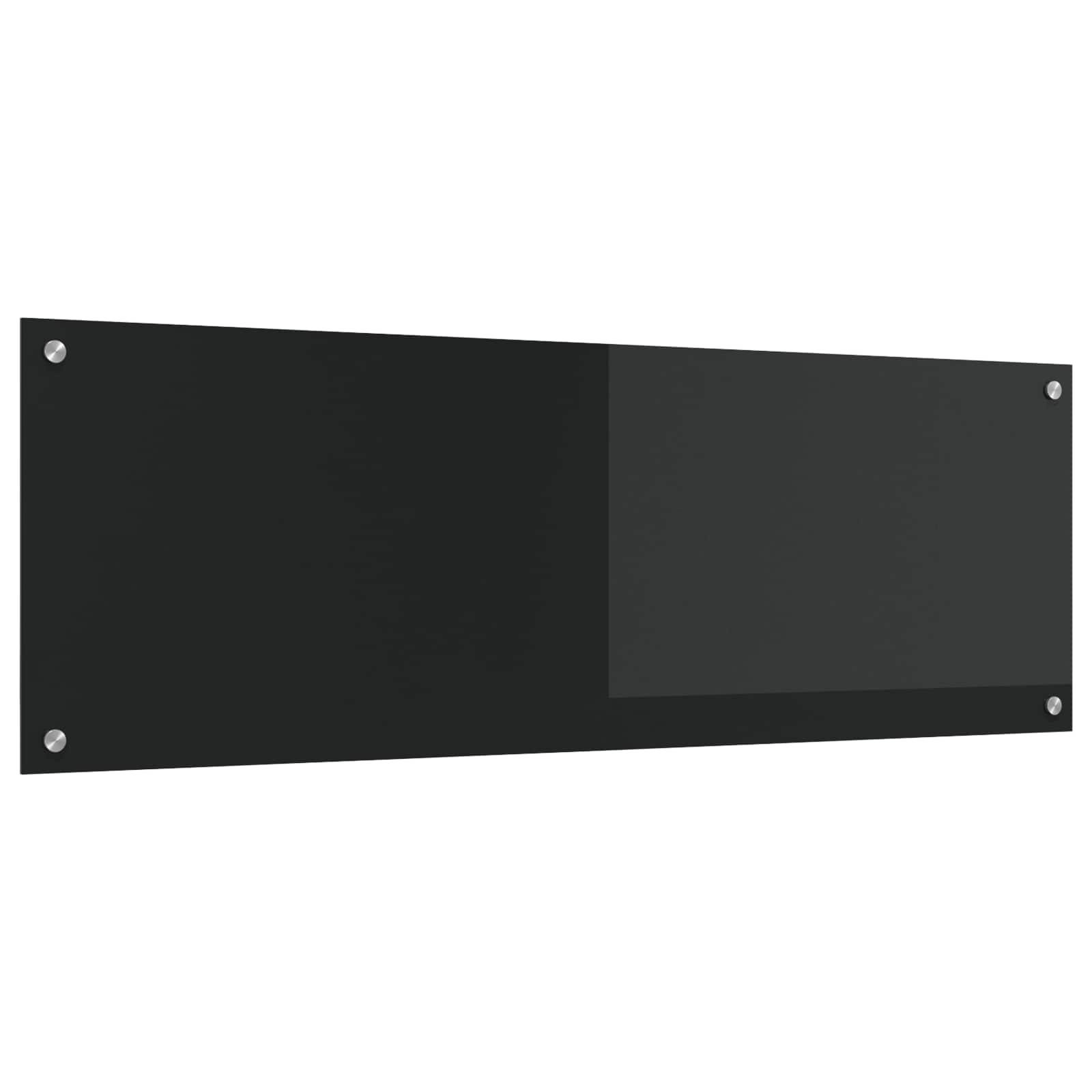 Kuhinjski zid Crna 120 x 40 cm Staklo otporno na udarce
