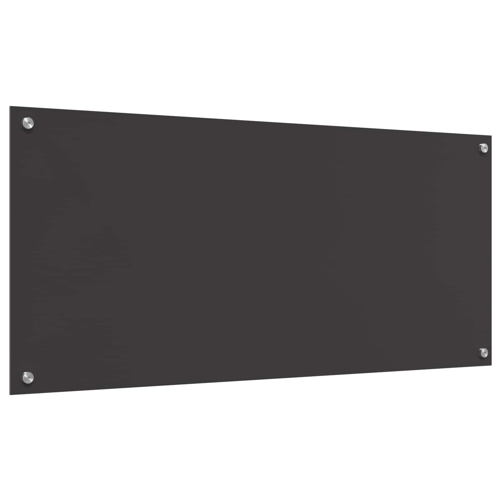 Kuhinjski zid Tamno siva 110 x 50 cm Staklo otporno na udarce