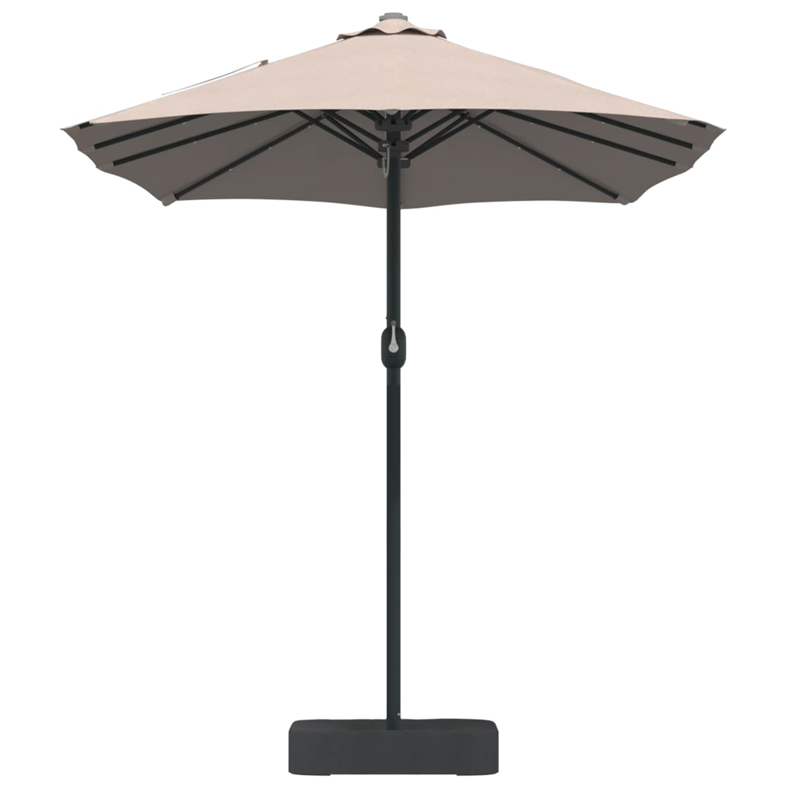 Vrtni suncobran Sivo-smeđa 385 x 209 x 244 cm Poliester