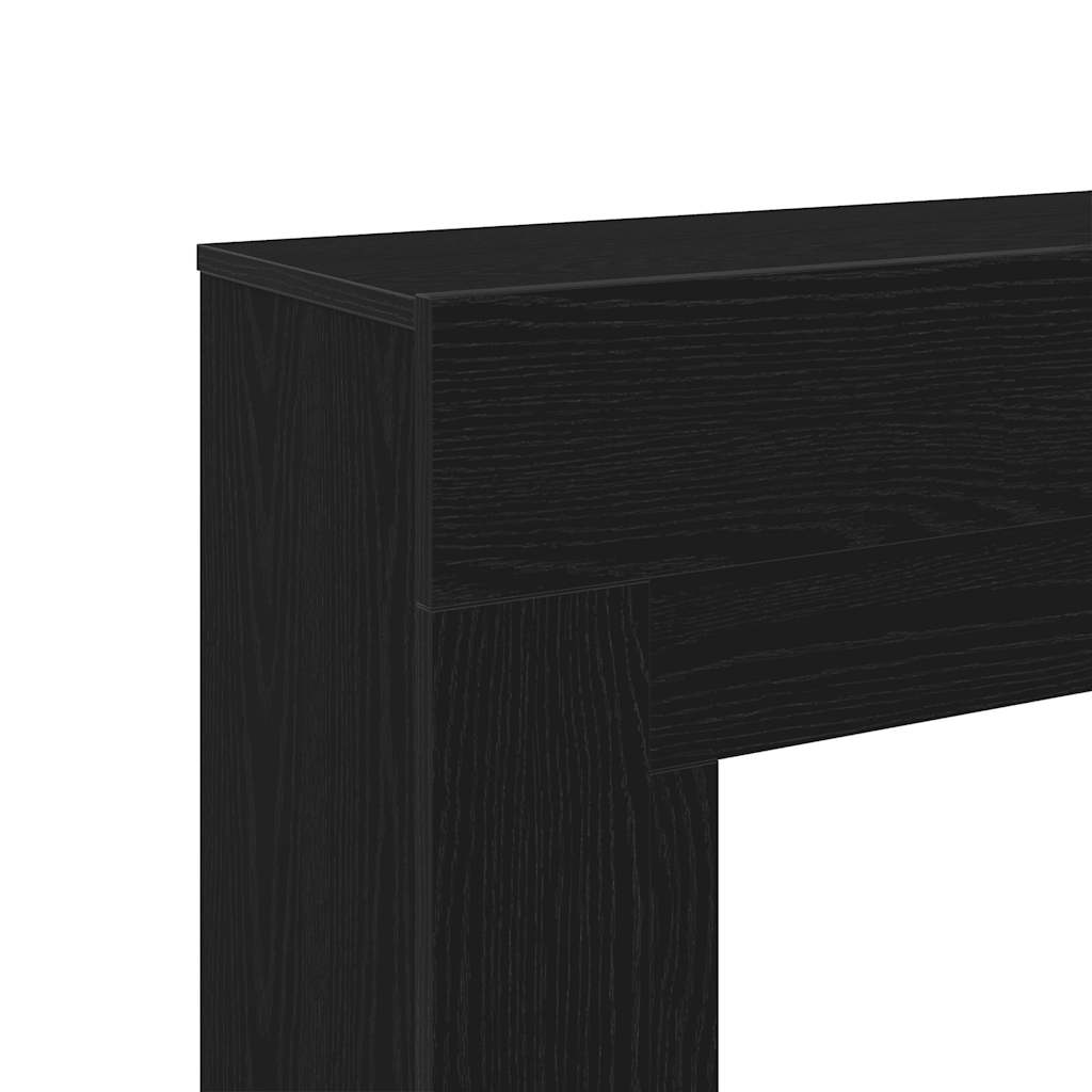 Okvir za kamin crni hrast 100x30x87,5 cm inženjerski drvo