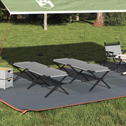 Sklopivi kamperski krevet 2 pcs Siva 193 x 69 x 45 cm
