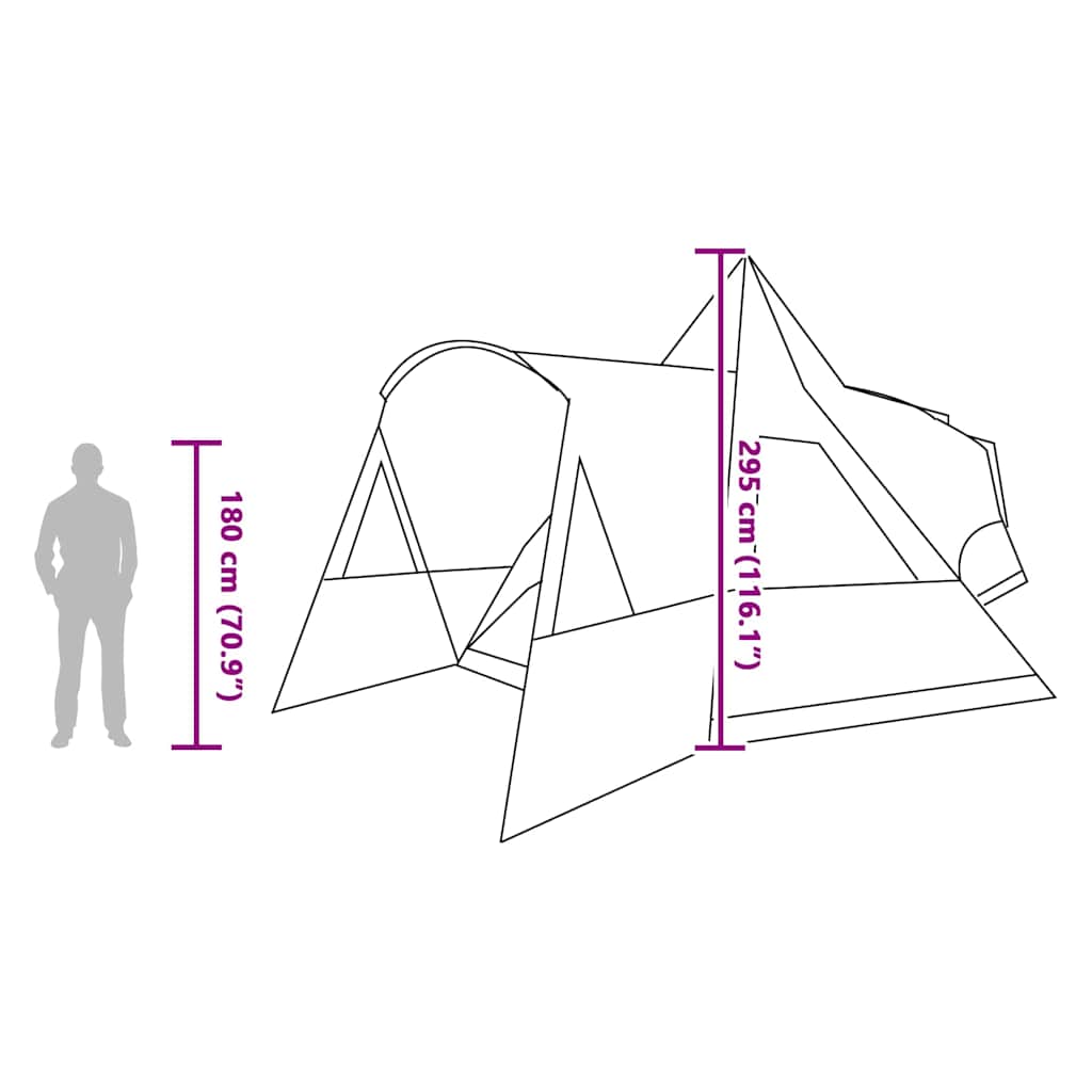 Teepee šator za 8 osoba s krovom Plava 720 x 465 x 295 cm