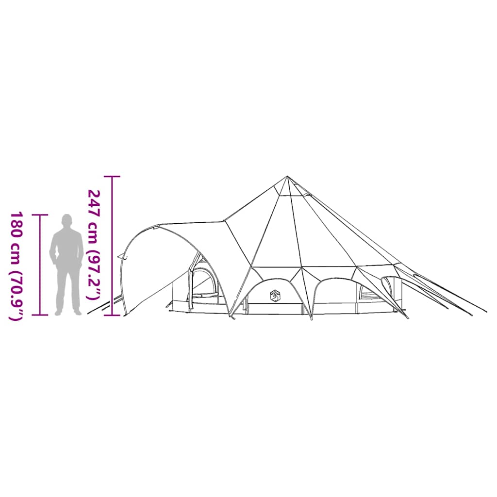 Šator Teepee za 5 osoba Plava i siva 415 x 415 x 247 cm