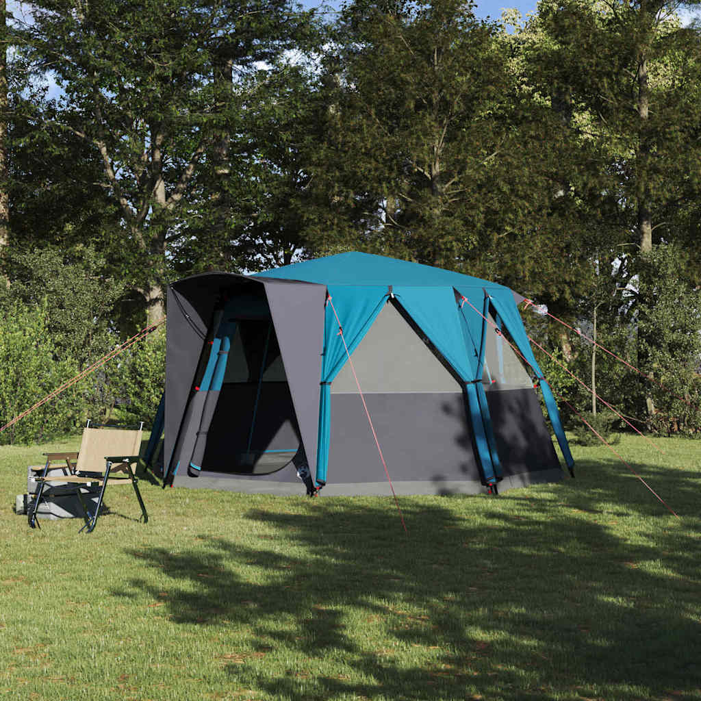 Šator za 6 osoba s krovom s pohranom Plava 425 x 396 x 222 cm