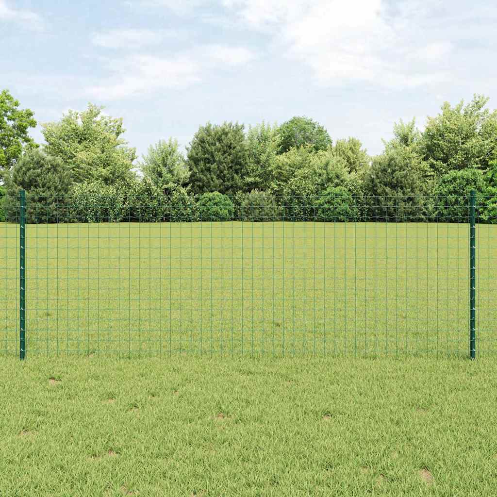 Stup za ogradu 11 pcs Zelena 120 cm Čelik