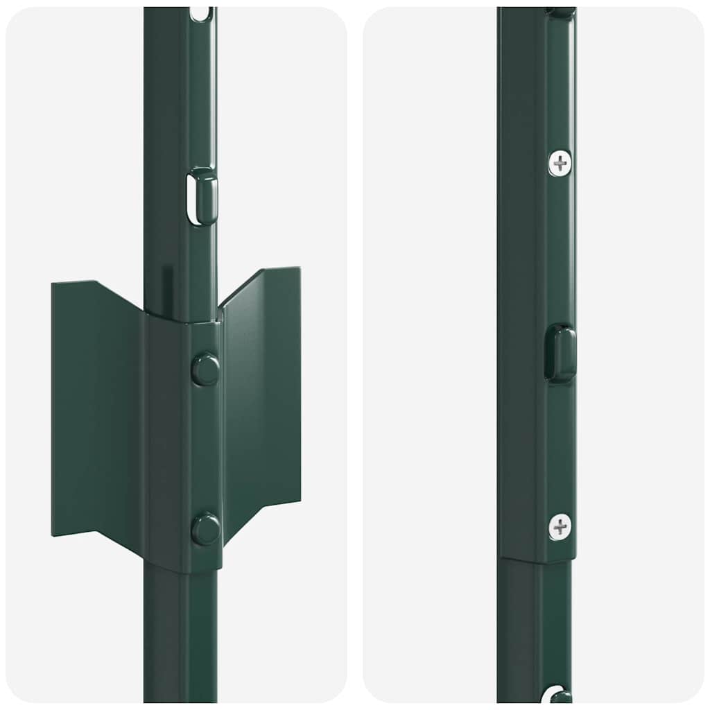 Stup za ogradu 11 pcs Zelena 120 cm Čelik