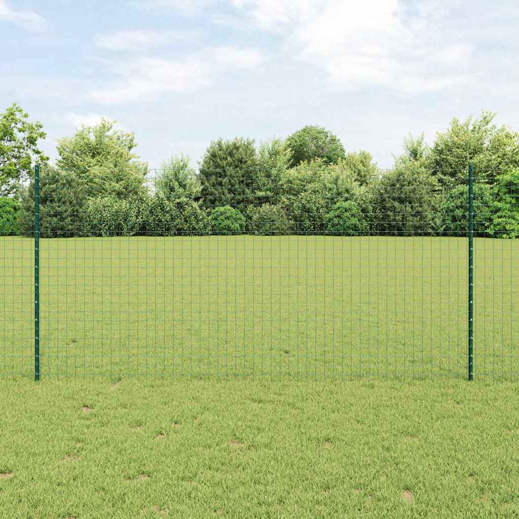 Stup za ogradu 11 pcs Zelena 120 cm Čelik