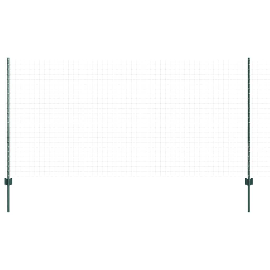 Stup za ogradu 11 pcs Zelena 120 cm Čelik