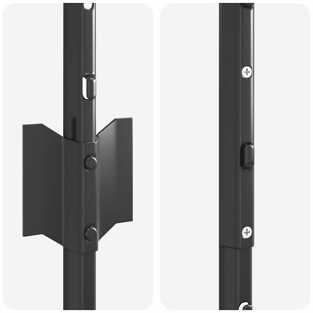 Stup za ogradu 11 pcs Siva 100 cm Čelik