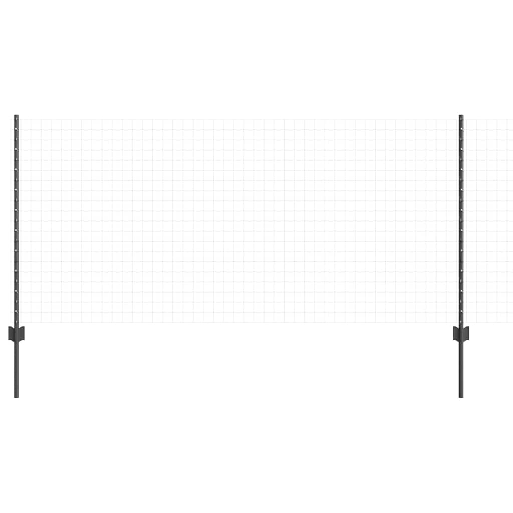 Stup za ogradu 11 pcs Siva 100 cm Čelik