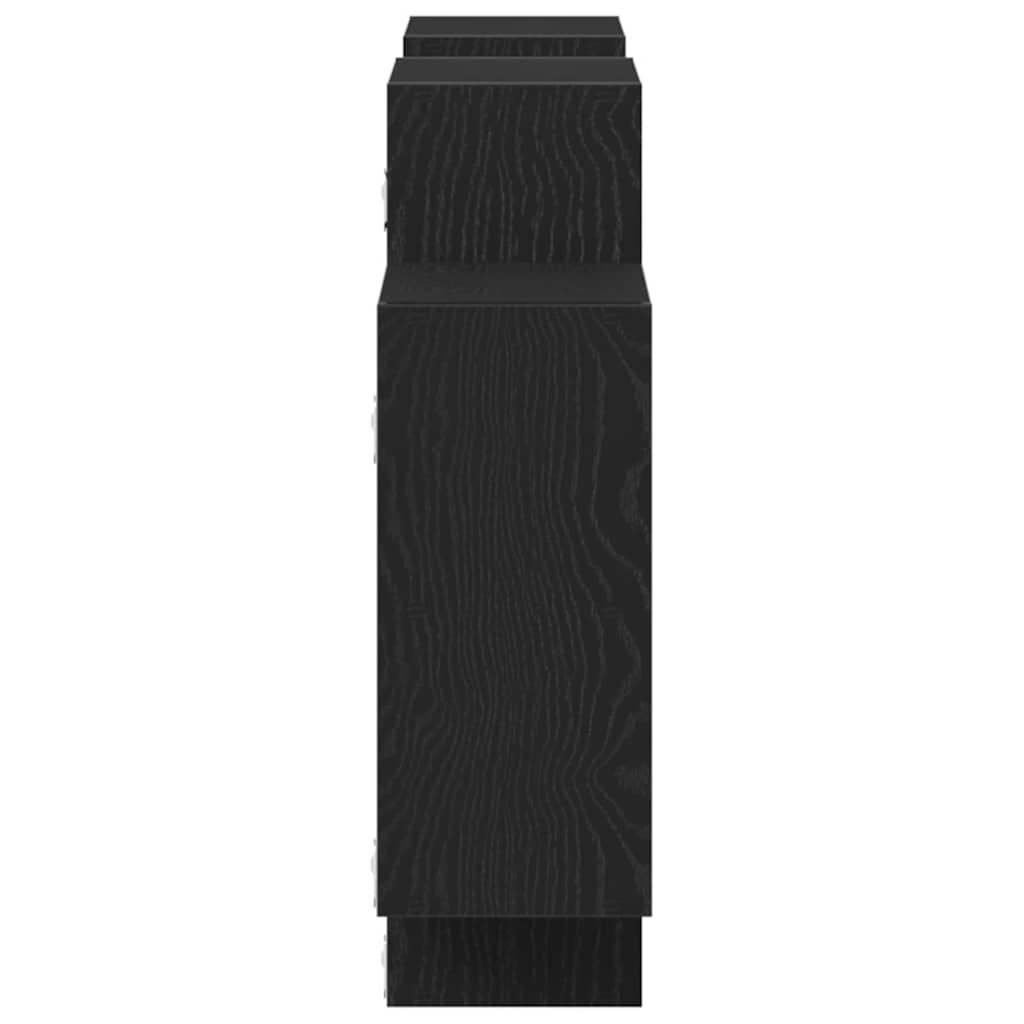 Zidna polica crni hrast 159x18x65 cm inženjerski drvo