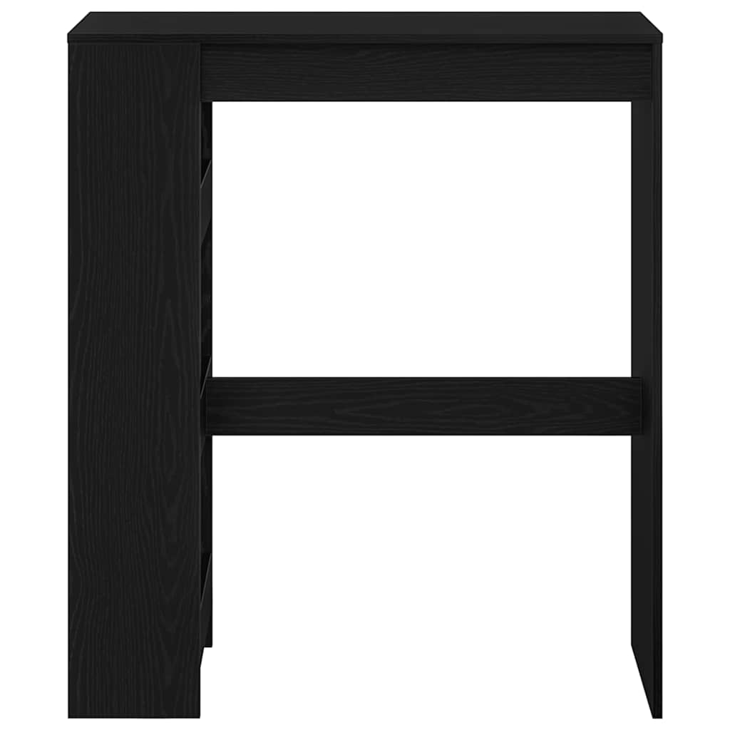 Barski stol s policama Crni hrast 90x40x103,5 cm Konstruirano drvo