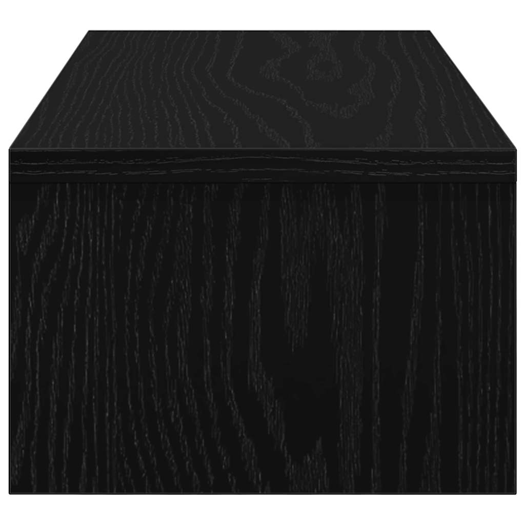 Stalak za monitor Crni hrast 54x22x15 cm Konstruirano drvo