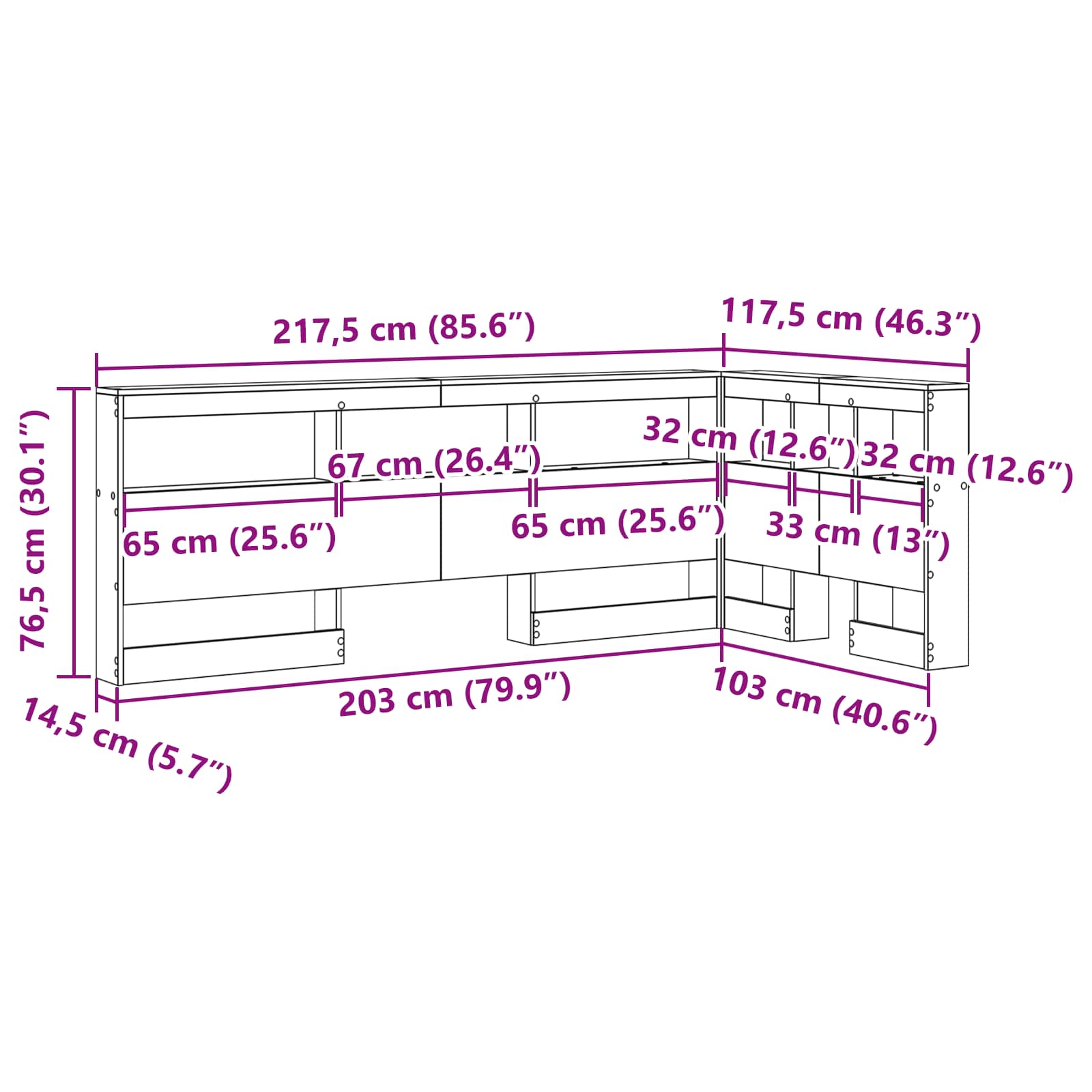 Skladišno uzglavlje Siva Sonoma 100 cm Konstruirano drvo