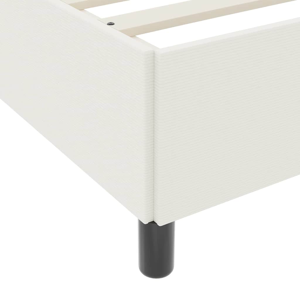 Krevet s opruga kutije Krem 90 x 200 cm Kordura tekstil
