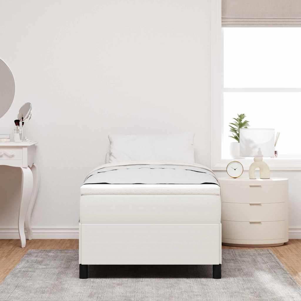 Krevet s opruga kutije Krem 90 x 200 cm Kordura tekstil