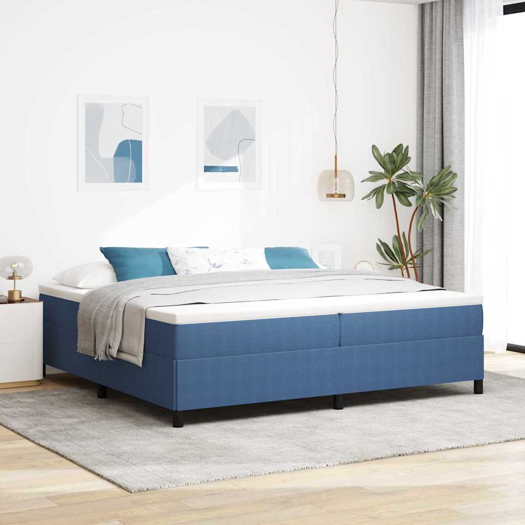 Krevet s opruga kutije Plava 200 x 200 cm Kordura tekstil