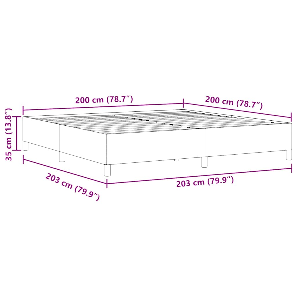 Krevet s opruga kutije Plava 200 x 200 cm Kordura tekstil