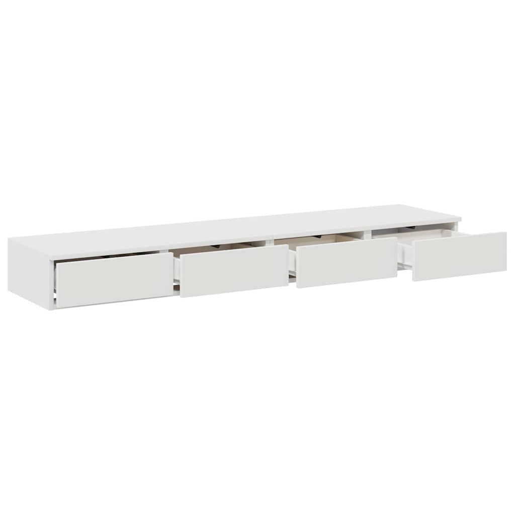 Ladice za krevet Bijelo 160 x 36,5 x 16,5 cm Konstruirano drvo
