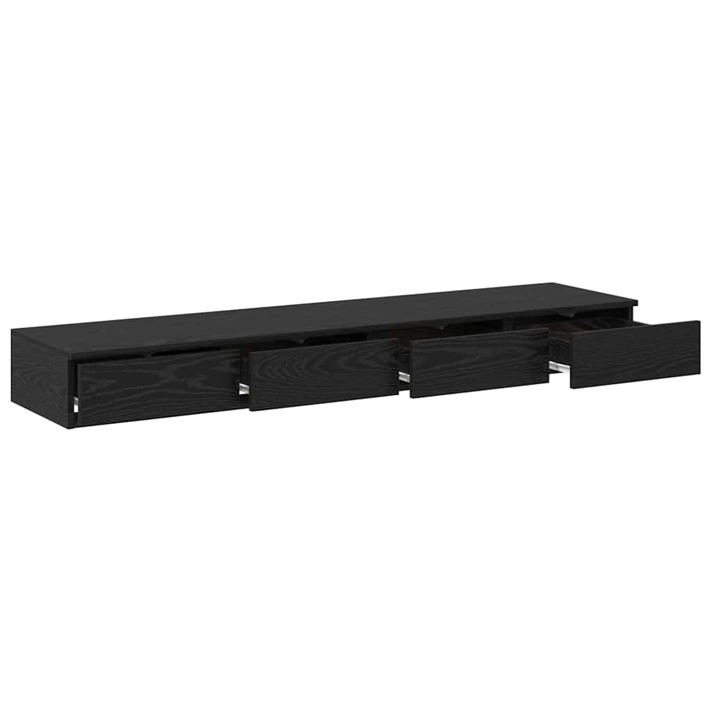 Ladice za krevet s ladicama Crni hrast 160 x 36,5 x 16,5 cm