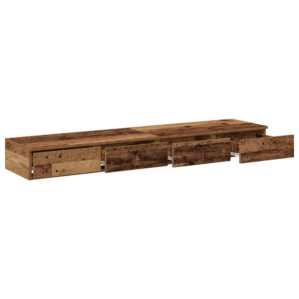 Ladice za krevet s ladicama Staro drvo 160 x 36,5 x 16,5 cm