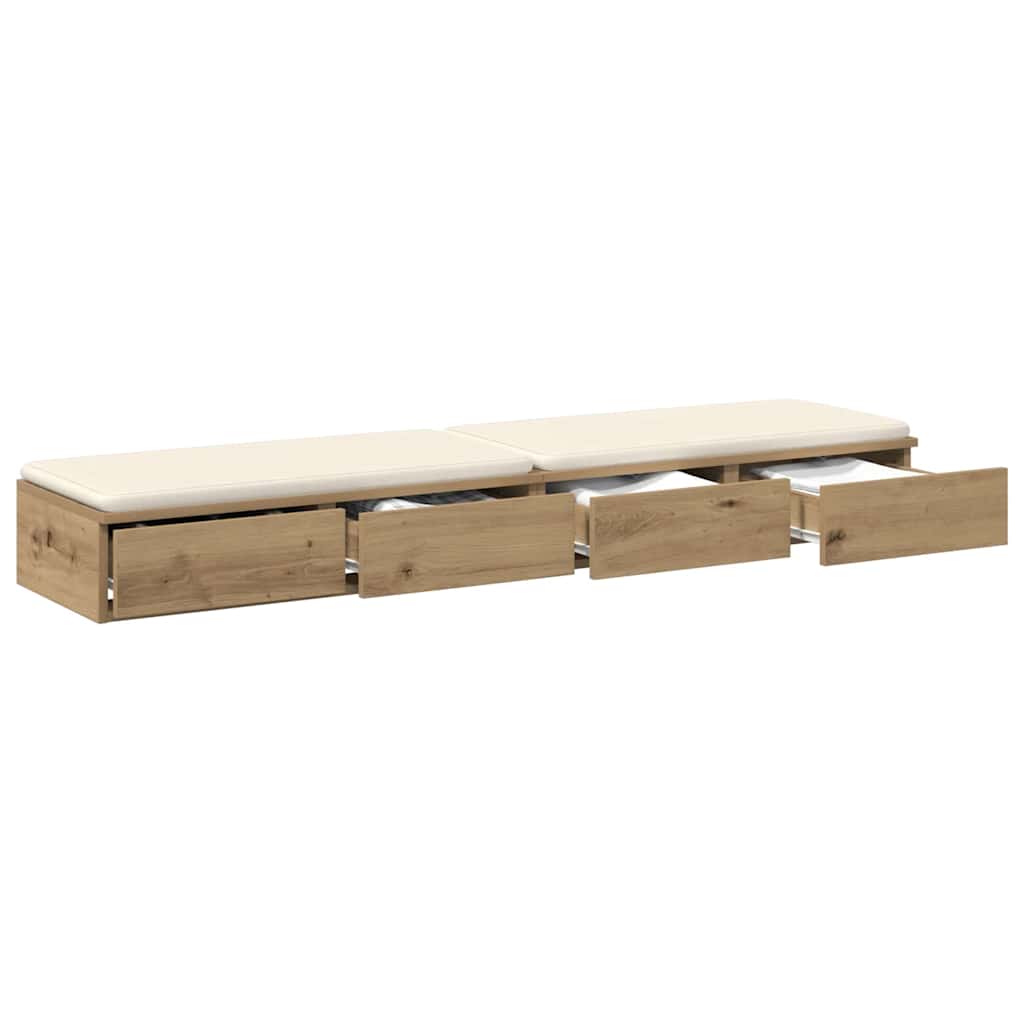 Ladice za krevet Umjetnički hrast 135 x 36,5 x 16,5 cm