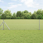 Zavarena žičana ograda 2500 x 80 cm Srebrno