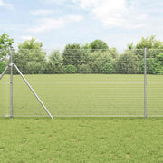 Zavarena žičana ograda 2500 x 140 cm Srebrno