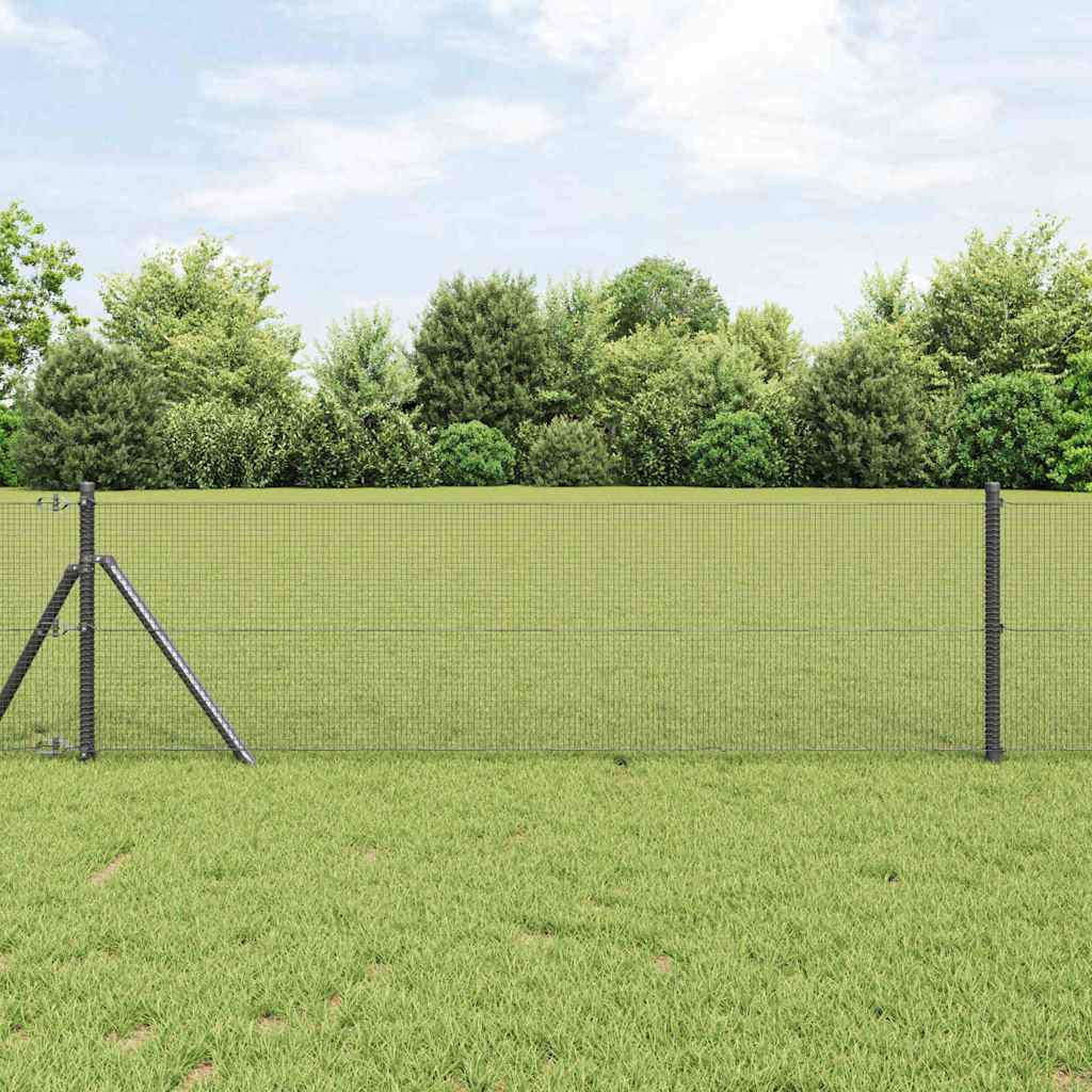 Zavarena žičana ograda 2500 x 80 cm Siva