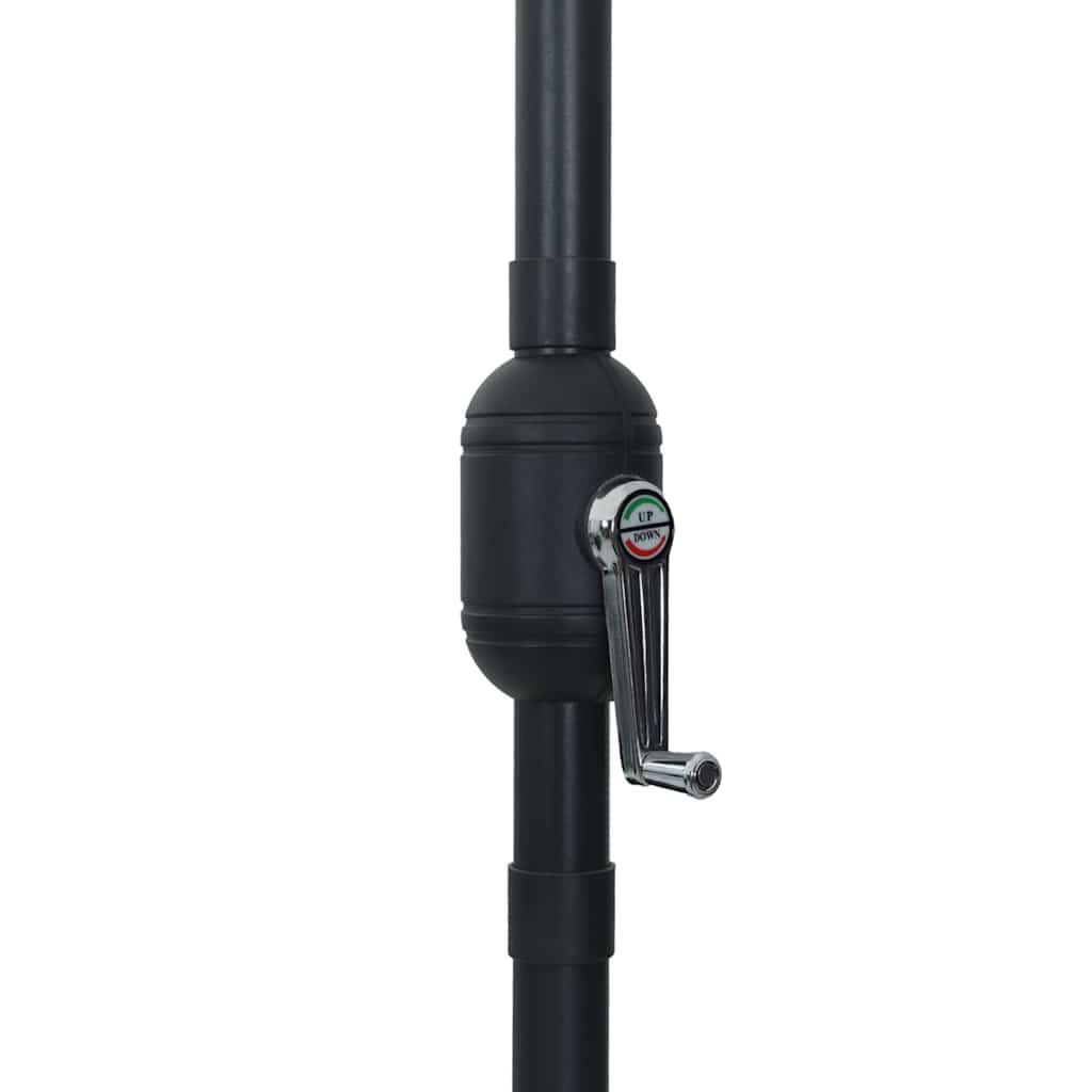 Vrtni suncobran Crna 394 x 394 x 248 cm Poliester i čelik