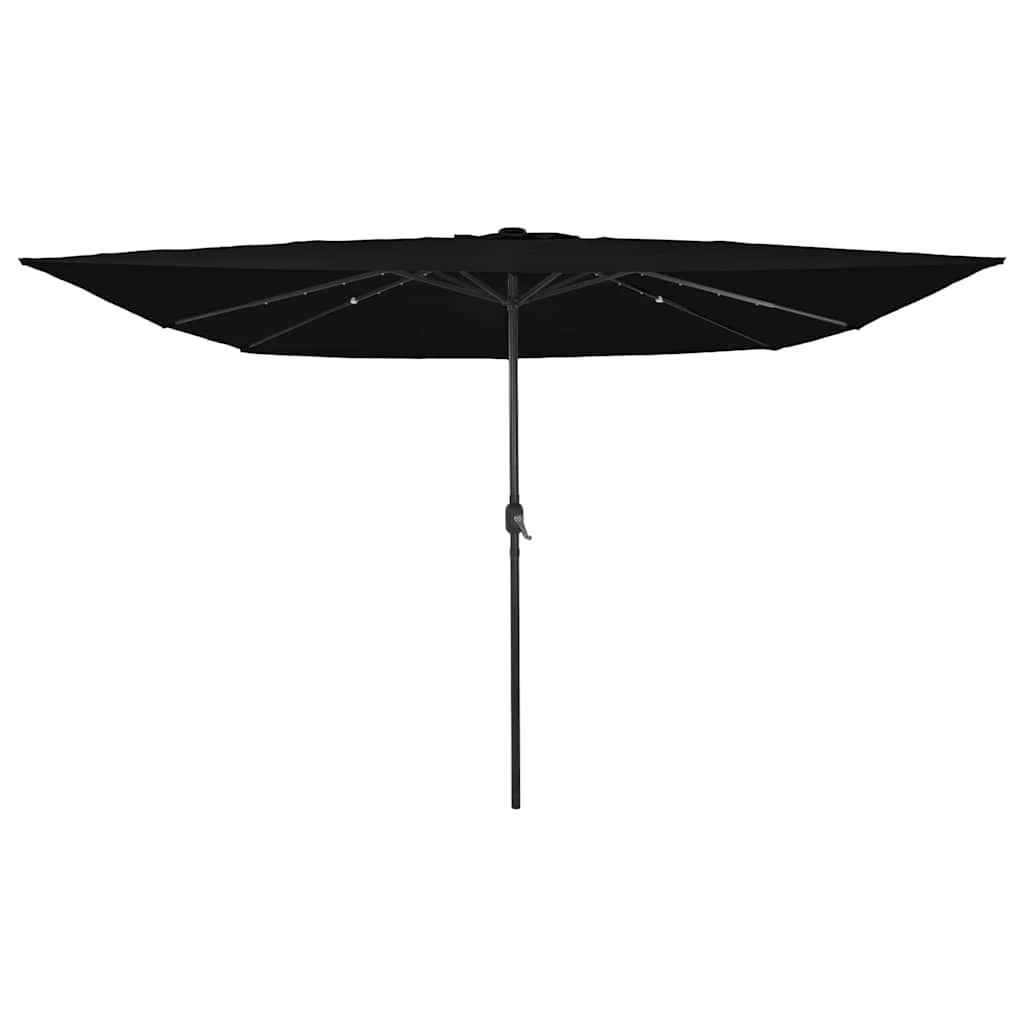 Vrtni suncobran Crna 295 x 295 x 245 cm Poliester i čelik