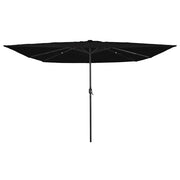 Vrtni suncobran Crna 295 x 295 x 245 cm Poliester i čelik