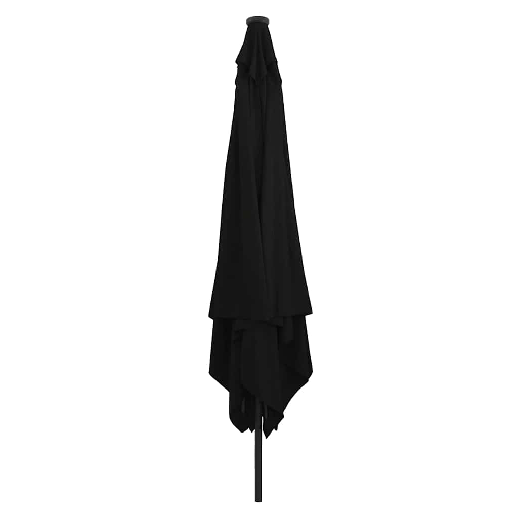 Vrtni suncobran Crna 295 x 295 x 245 cm Poliester i čelik